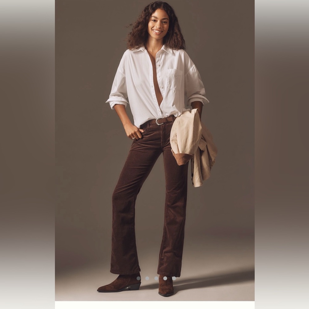 Pilcro Low Rise Brown Corduroy Jeans